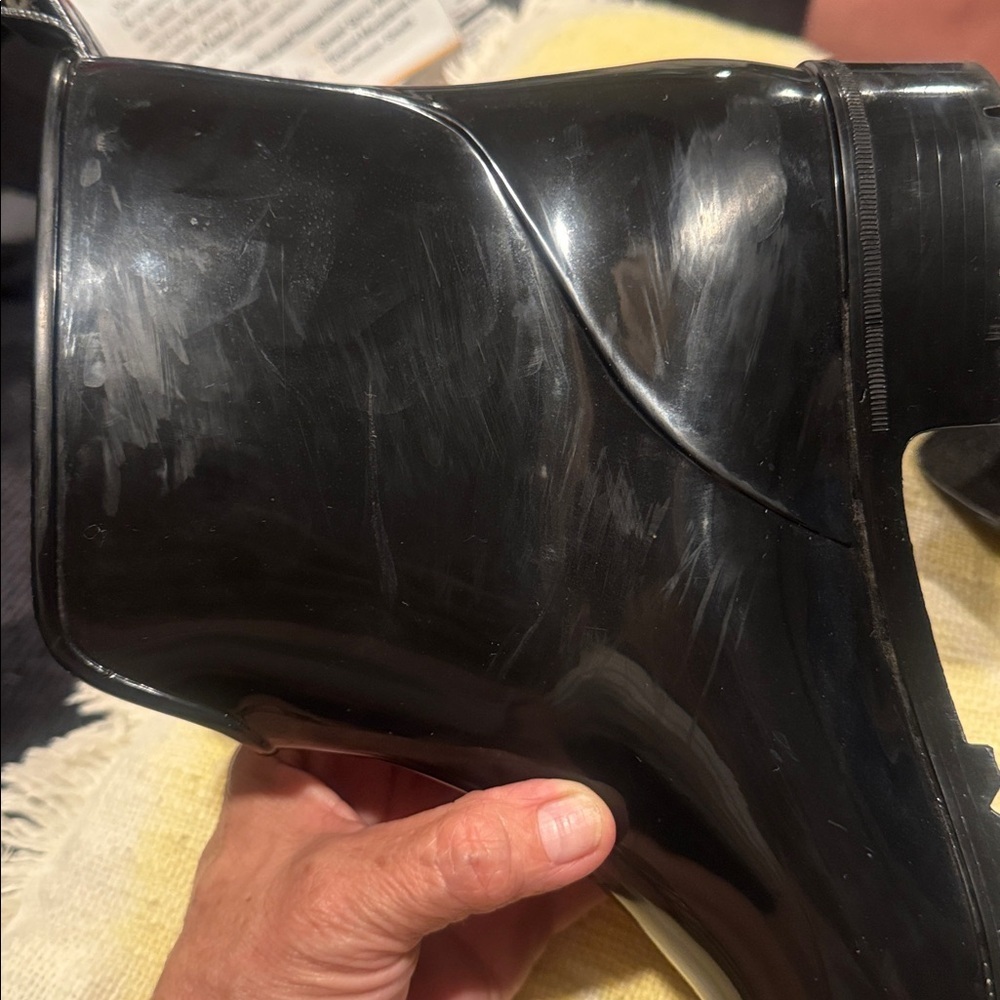 Missoni Glossy Black Women's Rain Boots size 9 9/5 - Picture 4 of 10
